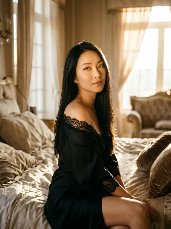 Mei Golden Hour Bedroom 4K Video on PimpBunny